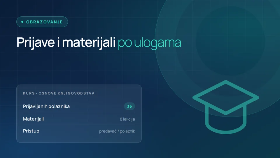 Prikaz web-rješenja za djelatnost: Obrazovanje i edukacija