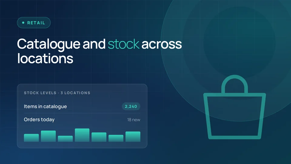 Web solution preview for the Retail and trade sector