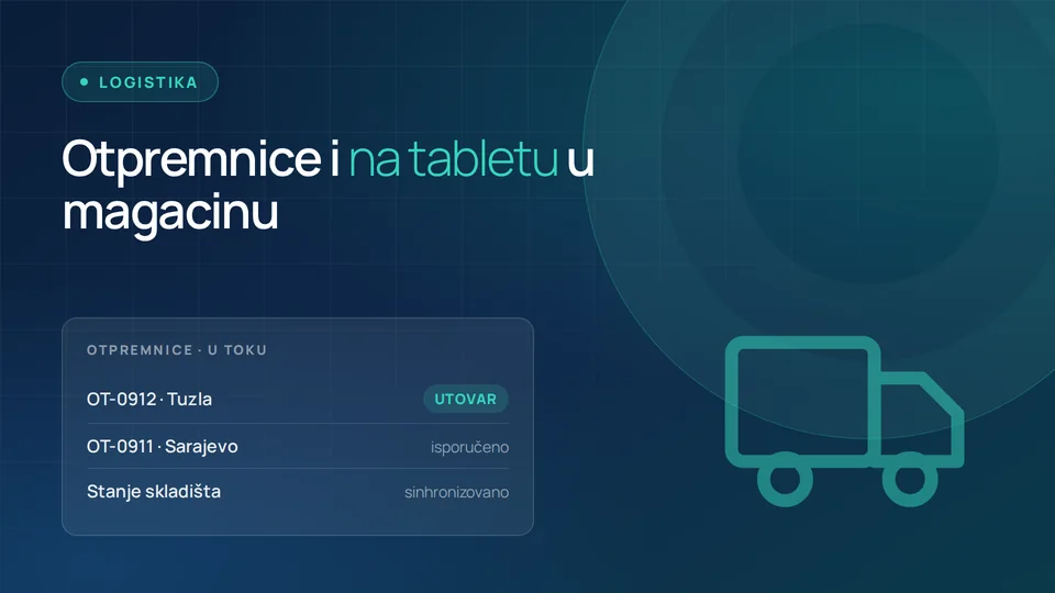 Prikaz web-rješenja za djelatnost: Logistika i veleprodaja
