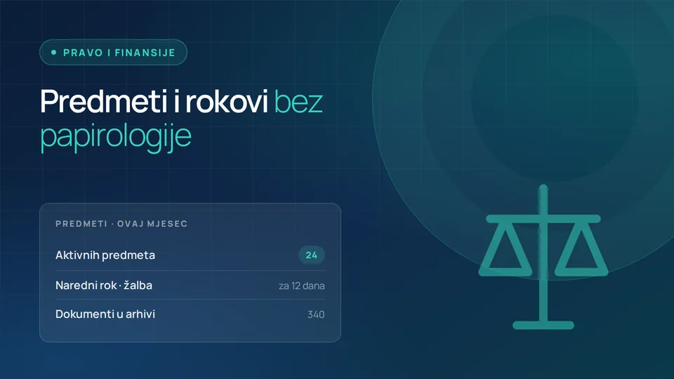 Prikaz web-rješenja za djelatnost: Advokati, notari i računovođe
